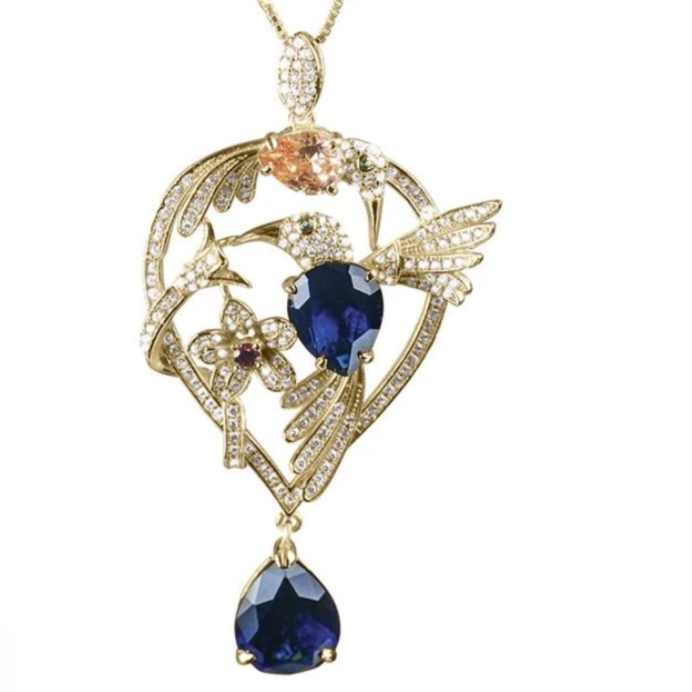 Daniel Steiger Golden Hummingbirds Necklace